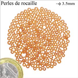 Perles de Rocaille - Cercle/3,5 mm - Orange