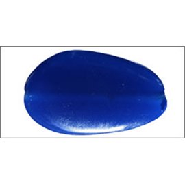 Perles en résine naturelle - Ovales/25 mm - Bleu