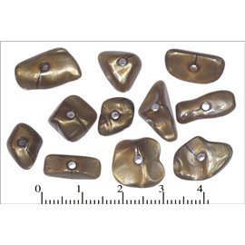 Perles en résine synthétique - Chips - Bronze clair