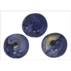 Perles en Résine Synthétique - Roue/15 mm - Bleu