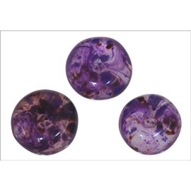 Perles en Résine Synthétique - Roue/15 mm - Violet