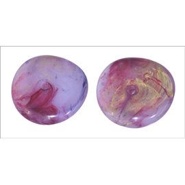 Perles en Résine Synthétique - Roue/19 mm - Rose