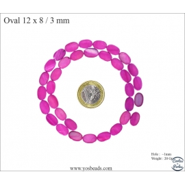 Perles en Nacre - Ovale/12 mm - Rose