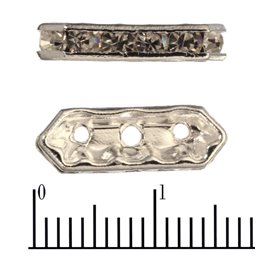 Apprêts Intercalaires Strass - 16 mm - Argenté