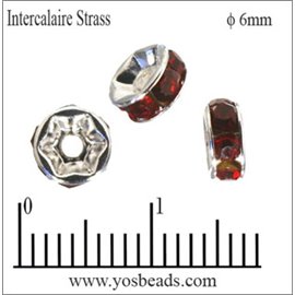 Apprêts Intercalaires Strass - 6 mm - Siam