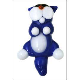 Pendentifs en verre de Murano - Chat/42 mm - Bleu