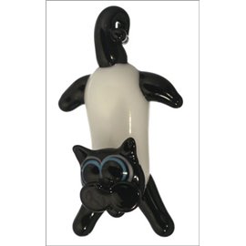 Pendentifs en verre de Murano - Chat/42 mm - Noir