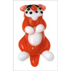 Pendentifs en verre de Murano - Chat/42 mm - Rouge
