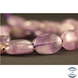 Perles en améthyste - Ovales/12mm