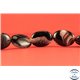 Perles semi précieuses en Agate - Ovales/25 mm - Noir