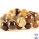 Perles semi précieuses en Agate - Rondes/10 mm - Café au Lait
