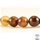 Perles semi précieuses en Agate - Rondes/10 mm - Café au Lait