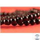 Perles semi précieuses en agate - Rondes/6 mm - Noir - Grade A