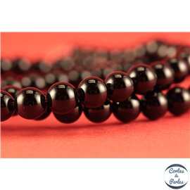 Perles en agate noire - Rondes/6mm - Grade A