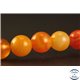 Perles semi précieuses en Agate - Rondes/8 mm - Rouge Orangé