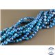 Perles semi précieuses en Agate - Rondes/8 mm - Bleu Roi
