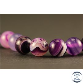 Perles en agate indigo - Rondes/8mm