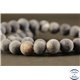 Perles semi précieuses en Agate - Rondes/8 mm - Gris dépoli
