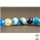 Perles semi précieuses en Agate - Rondes/8 mm - Bleu Azur