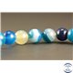 Perles semi précieuses en Agate - Rondes/8 mm - Bleu Azur