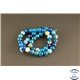 Perles semi précieuses en Agate - Rondes/8 mm - Bleu Azur