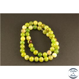 Perles en agate lime green - Rondes/8mm