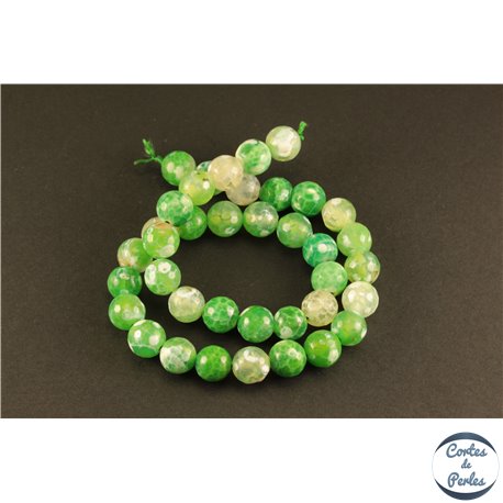 Perles semi précieuses en Agate - Rondes/10 mm - Lime Green