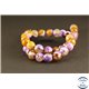 Perles semi précieuses en Agate - Rondes/10 mm - Violet et Jaune