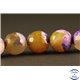 Perles semi précieuses en Agate - Rondes/10 mm - Violet et Jaune