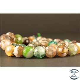 Perles en agate multicolore - Rondes/10mm