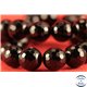 Perles facettées en agate noire - Rondes/10mm