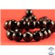 Perles facettées en agate noire - Rondes/10mm