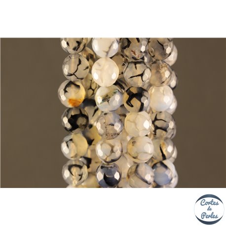 Perles semi précieuses en Agate - Rondes/10 mm - Gris Smoke