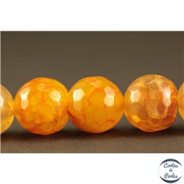 Perles semi précieuses en Agate - Rondes/10 mm - Flamme