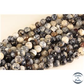 Perles en agate gris orage - Rondes/12mm