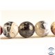 Perles semi précieuses en Agate - Rondes/12 mm - Gris Orage