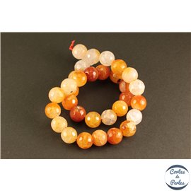 Perles en agate light orange - Rondes/12mm