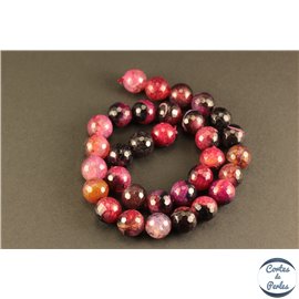 Perles en agate deep pink - Rondes/12mm