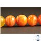 Perles semi précieuses en agate - Rondes/12 mm - Rouge orangé