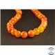 Perles semi précieuses en agate - Rondes/12 mm - Rouge orangé