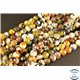 Perles semi précieuses en Agate - Rondes/12 mm - Jaune et Vert