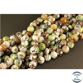 Perles semi précieuses en Agate - Rondes/12 mm - Multicolore