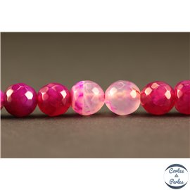 Perles semi précieuses en Agate - Rondes/8 mm - Deep Pink