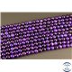 Perles semi précieuses en Agate - Rondes/8 mm - Dark Violet