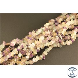 Perles semi précieuses en fluorite - Pépites/4 mm