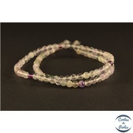 Perles semi précieuses en fluorite - Rondes/4 mm - Light Violet