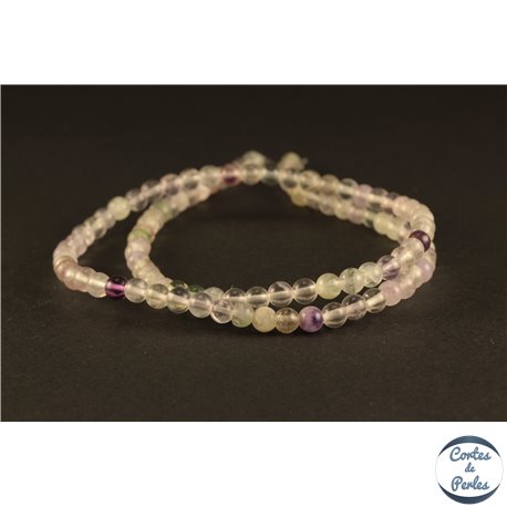 Perles semi précieuses en fluorite - Rondes/4 mm - Light Violet