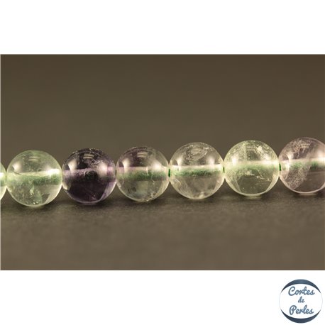Perles semi précieuses en fluorite - Rondes/6 mm