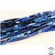 Perles semi précieuses en hématite - Rectangles/4 mm - Bleu