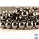 Perles semi précieuses en hématite - Rondes/8 mm - Noir
